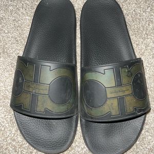 Used authentic Ferragamo slides.